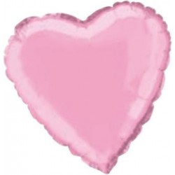 Foliový balónek srdce růžové pastel