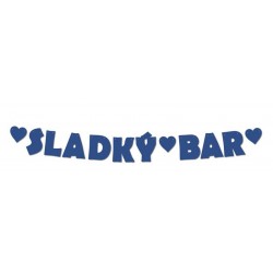 Girlanda "Sladký bar" - Modrágirlanda sladký bar modrá