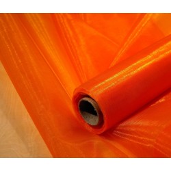 Organza neobšitá - oranžováOrganzový pás, šíře 36-40 cm - oranžová