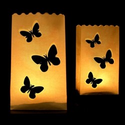 Papírové lucerny s motýlky - 10ksPapírové lucerny s motýlky - 10ks