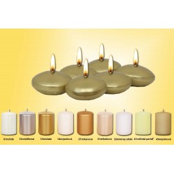 Plovoucí svíčky metal žluté odstínyPlovoucí svíčky metal žluté odstíny