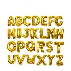 Písmenka balónky - celá abeceda 105cm zlatáBalonky písmenka zlatá 40cm
