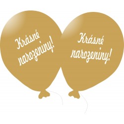 Balónek s potiskem Krásné narozeniny zlatáBalónek s potiskem Krásné narozeniny zlatá