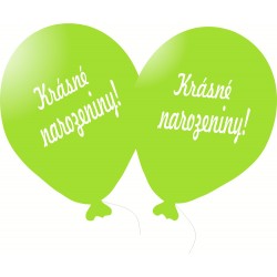 Balónek s potiskem Krásné narozeniny světle zelenáBalónek s potiskem Krásné narozeniny světle zelená